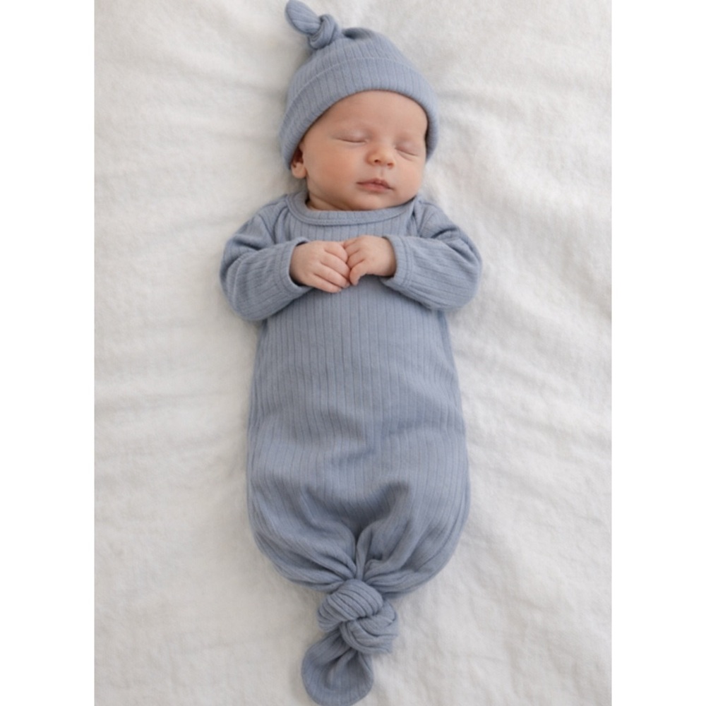 Set of 2 Ribbed NightGown And Cap Set For Preemie (0m) - Carter’s Just One You